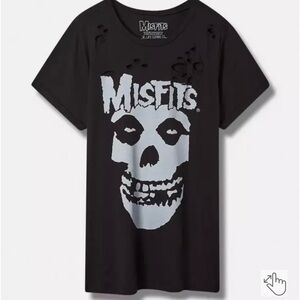 TORRID Misfits Relax Fit Cotton Distressed Tunic Tee